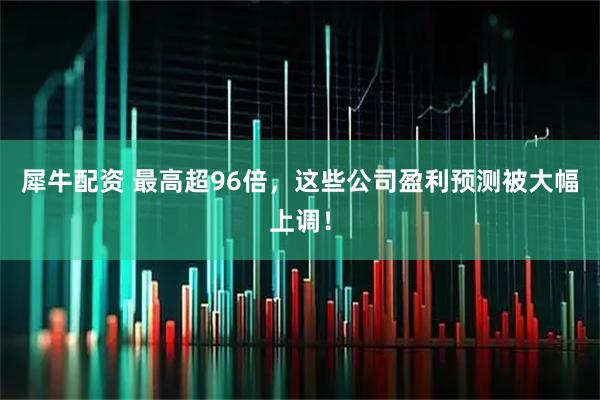 犀牛配资 最高超96倍，这些公司盈利预测被大幅上调！