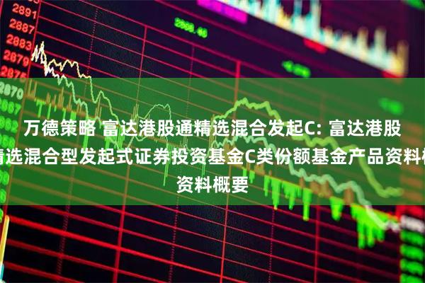 万德策略 富达港股通精选混合发起C: 富达港股通精选混合型发起式证券投资基金C类份额基金产品资料概要