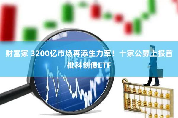 财富家 3200亿市场再添生力军！十家公募上报首批科创债ETF